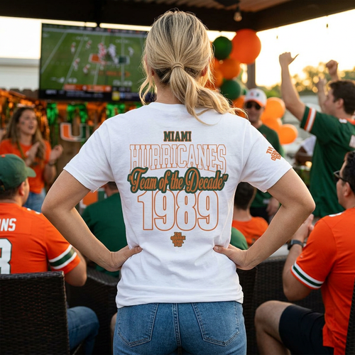 1989 Football, Team of the Decade, Miami Sports Apparel, Vintage Streetwear, Retro Championship Shirt, The Orange Bowl Kid, Urban Aesthetic, Collegiate Graphics, OBK. 