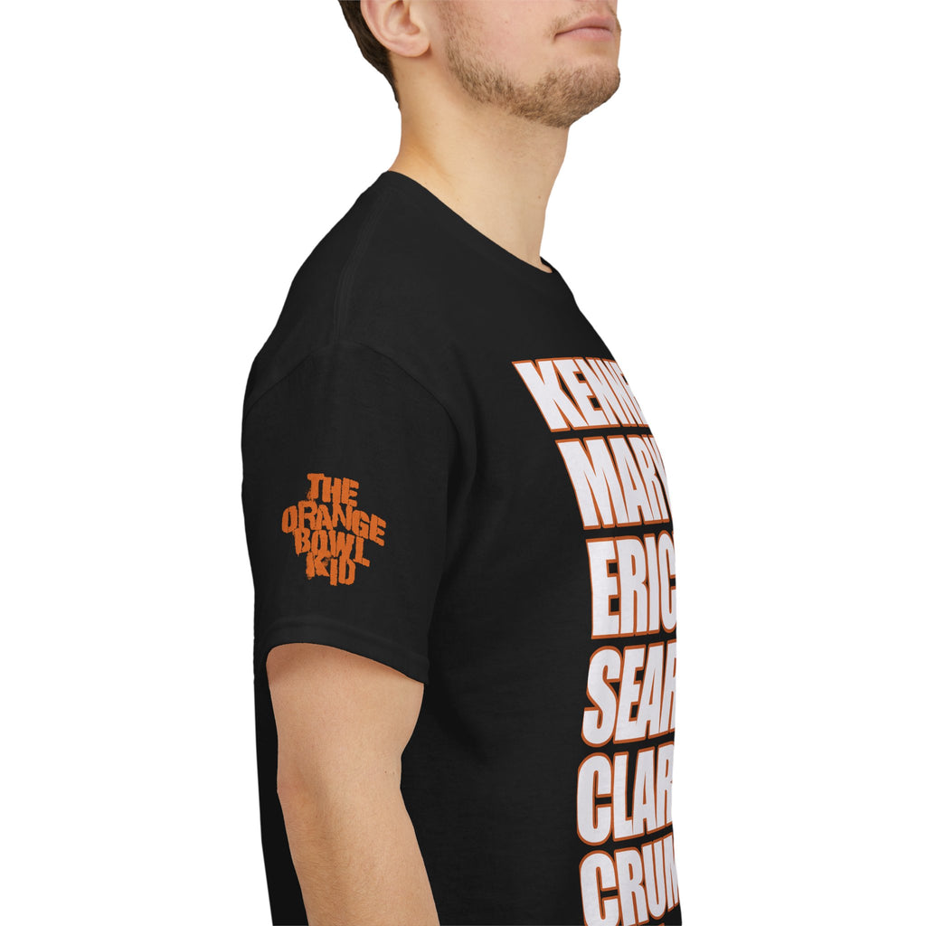 1989 Football, Team of the Decade, Miami Sports Apparel, Vintage Streetwear, Retro Championship Shirt, The Orange Bowl Kid, Urban Aesthetic, Collegiate Graphics, OBK. 
